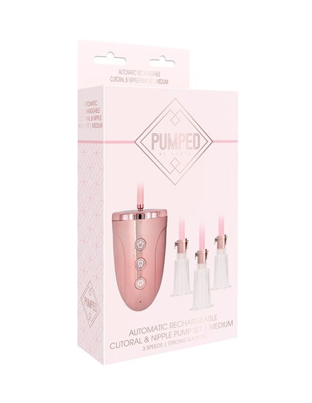 Pompe à tétons et clitoris automatique Medium - Pumped