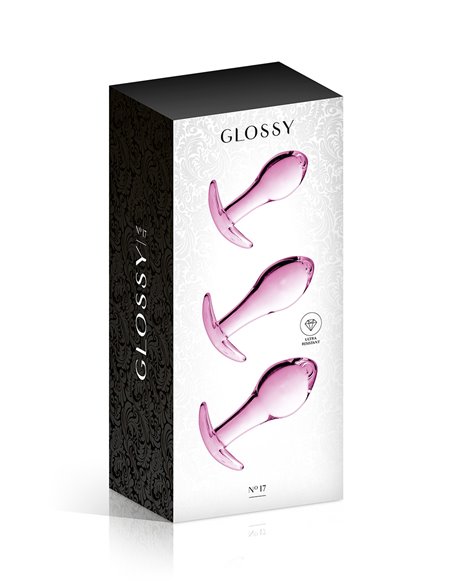 Set 3 plugs anal en verre Glossy Toys n° 17 Pink Set 3 plugs anal en verre Glossy Toys n° 17 Pink