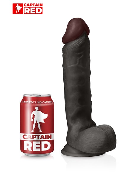 Gode réaliste The Intense Black 24 x 5 cm - Captain Red Gode réaliste The Intense Black 24 x 5 cm - Captain Red
