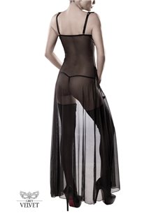 Set déshabillé tulle et dentelle 2 pièces - Grey Velvet 2