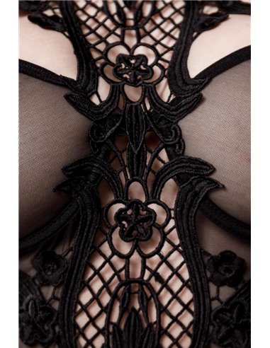 Set déshabillé tulle et dentelle 2 pièces - Grey Velvet