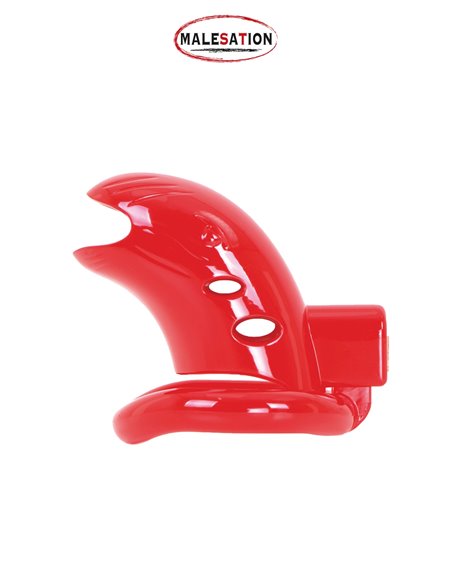 Cage de chasteté ABS rouge - Malesation