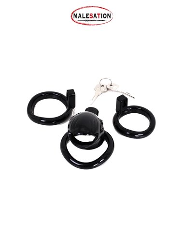 Cage de chasteté ABS noire - Malesation