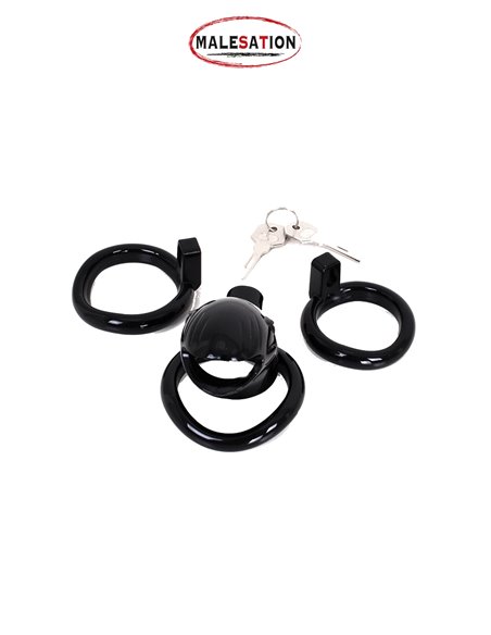 Cage de chasteté ABS noire - Malesation