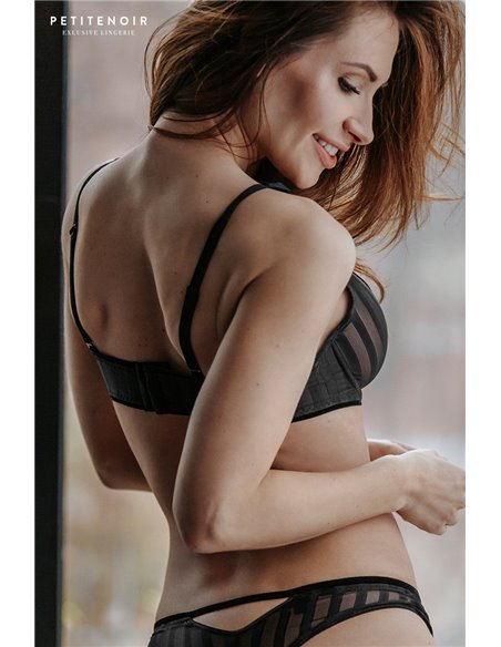 Soutin-gorge brassière tulle rayé