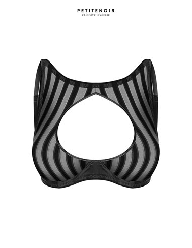 Soutin-gorge brassière tulle rayé