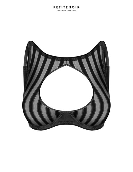 Soutin-gorge brassière tulle rayé