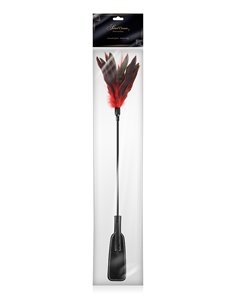 Tapette à plumes rouges et noires - Sweet caress 2