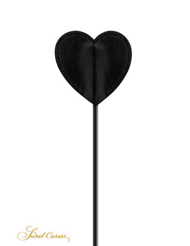 Tapette coeur avec pompon noir - Sweet Caress