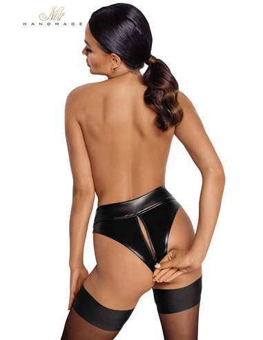 Culotte tanga zipée en wetlook F260