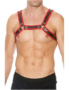Harnais Buckle Bulldog rouge - Ouch!