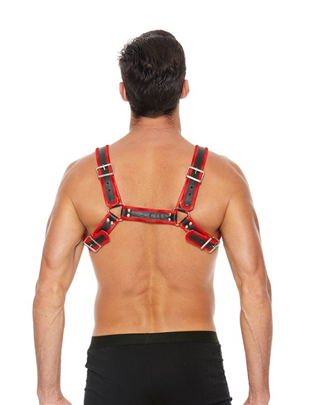 Harnais Buckle Bulldog rouge - Ouch!