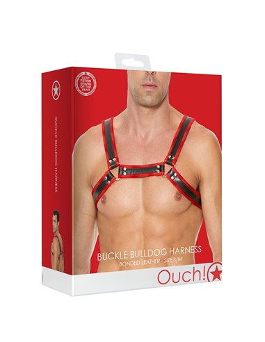 Harnais Buckle Bulldog rouge - Ouch!