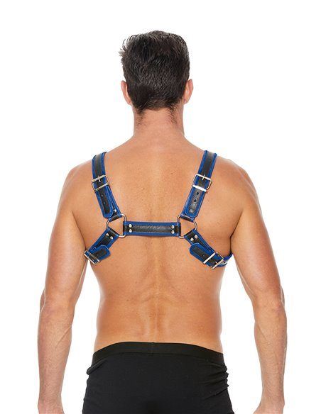 Harnais Buckle Bulldog bleu - Ouch!