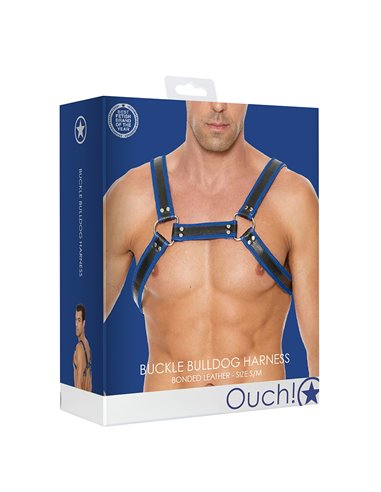 Harnais Buckle Bulldog bleu - Ouch!