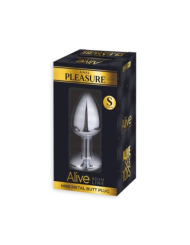 Plug métal bijou transparent S - Alive