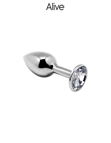 Plug métal bijou transparent M - Alive Plug métal bijou transparent M - Alive