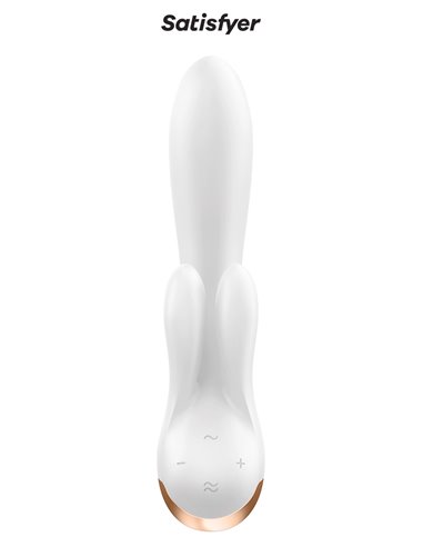 Vibro Rabbit connecté Double Flex blanc - Satisfyer
