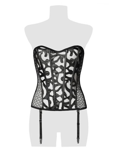 Corset bustier à jarretelles - Grey Velvet