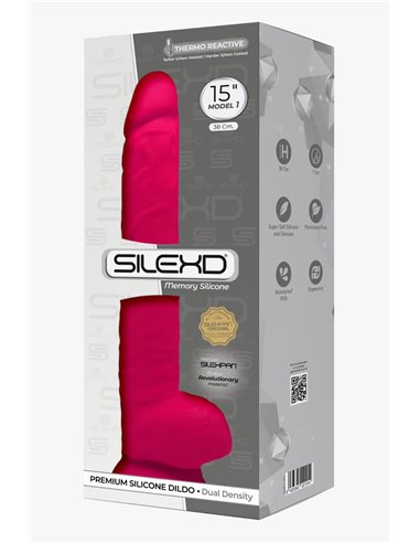 Gode XXL double densité Rose 38 x 7 cm - SilexD