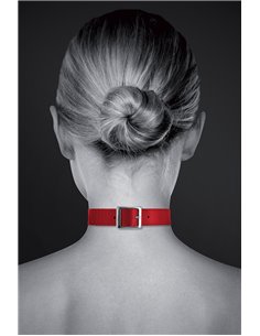 Collier Fetish rouge avec anneau - Bijoux Pour Toi 2